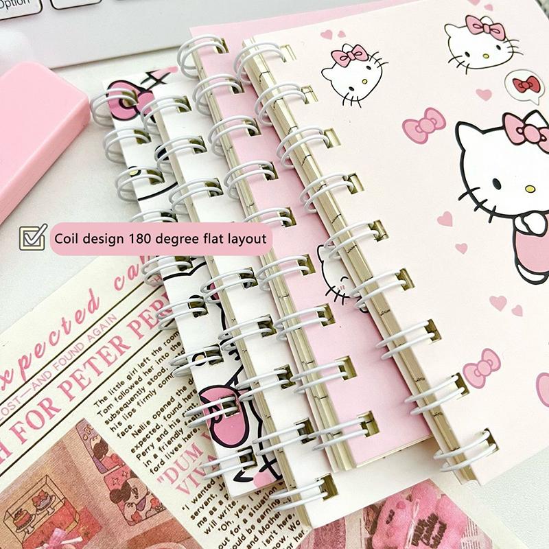 Милый Hello Kitty Мини Портативный Блокнот на Спирали A7 Записная книжка Дневник Студенческая Канцелярия Школьные Принадлежности Возвращение в Школу Подарок для Детей