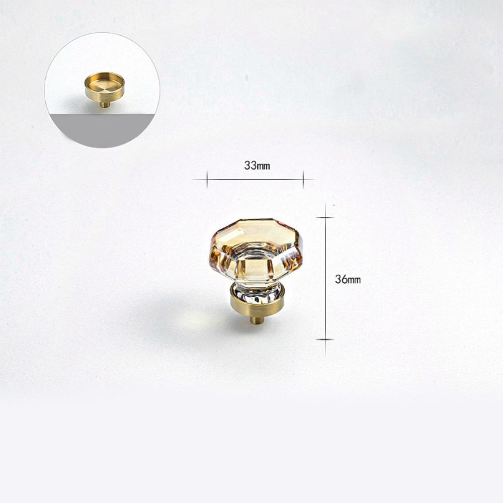 Золотисто-серые прозрачные хрустальные мебельные ручки Прочные Превосходный дизайн Хрустальные ручки Мебельная ручка для комода для кухни ванной