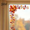 Maple Leaf Window Stickers Harvest Festival Static Glass Sticker Autumn Clings with Leaves Sunflowers And Reusable Seasonal Decor Berries Prints PVC
