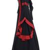 Plus Size 5XL Women Medieval Floor Length Dress Cosplay Costumes Long Bell Sleeve Lace-Up Princess Long Dress Retro Gothic Dress