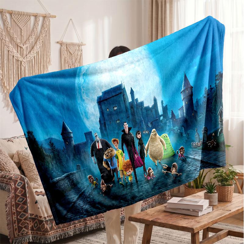 Warm Flannel BlanketHotel Transylvania Soft Cozy Throw Blanket for Bedroom Couch