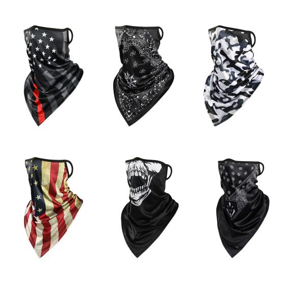 Треугольная велосипедная бандана из ледяного шелка, защита от солнца, быстросохнущая, хорошая вентиляция, для лица при езде