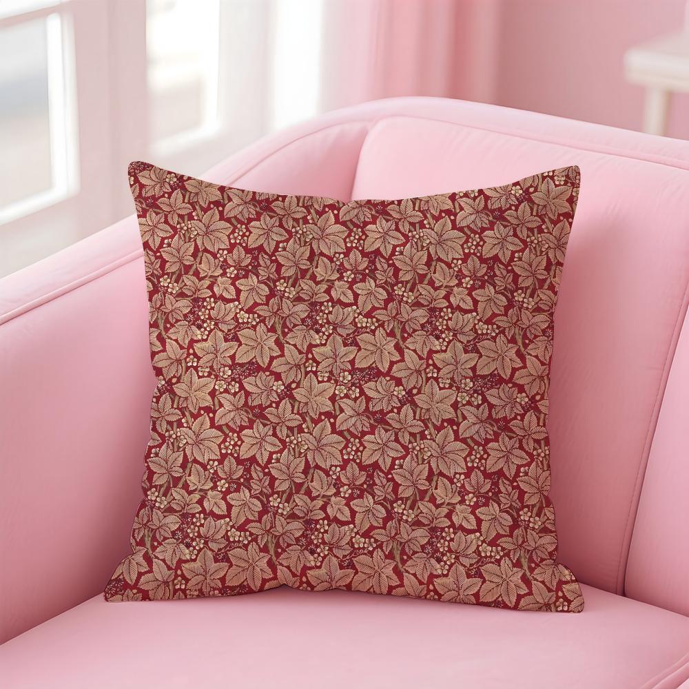 Art WWilliam Morris Cushion Cover Pillow Case Soft Skin Friendly Fabric Comfort Concealed Zipper