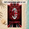 Пляжное полотенце AC Milan с индивидуальным текстом имени Персонализированное мягкое полотенце для пляжа, бассейна, дома Декор Подарок