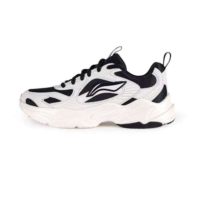 Li Ning Sports Life Collection Synthetic Leather Fashion Trend Cushioning Rebound Low top Casual Shoes Unisex AGLV173-3