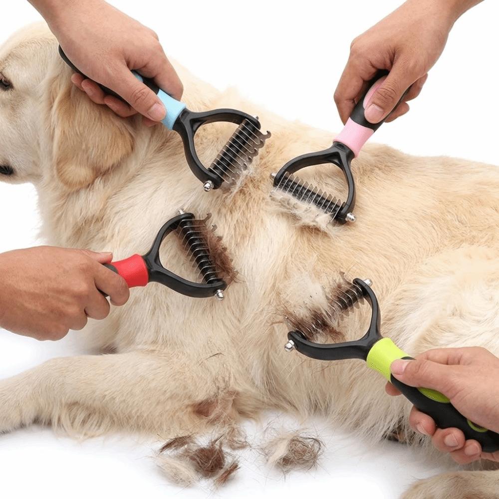 Non-slip Grip Dematting Comb Smooth Teeth Pet Grooming Comb Tangle Remover  Home Pet Care
