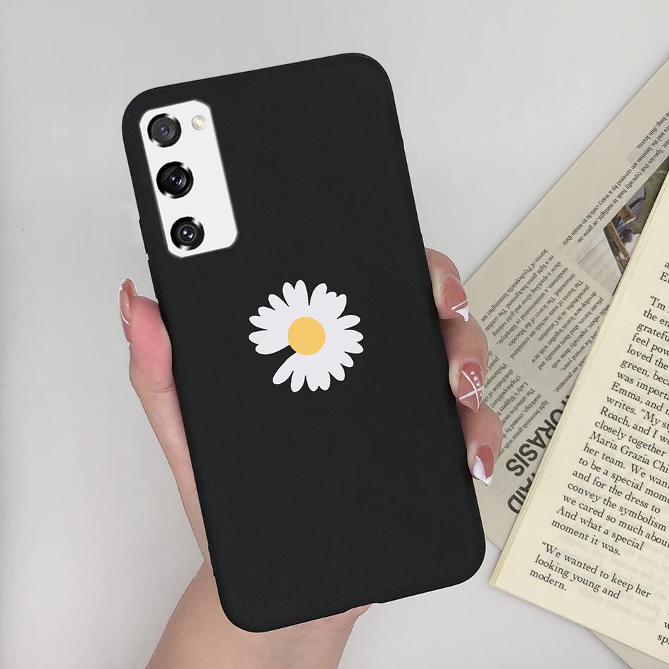 Case for Fundas Samsung Galaxy S20 FE S 20 FE S20FE Case Samsung S20 FE Phone Silicone Flower Cute Soft Back Cover Cases Bumper