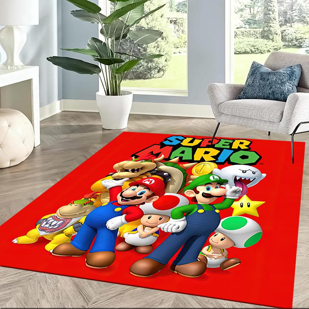 Super Mario Pattern Square rugs are a great choice for living rooms, bedrooms, home décor, and as gifts.