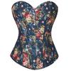 Ретро синий дворцовый shapewear для женщин с красивой фигурой и завязками на талии