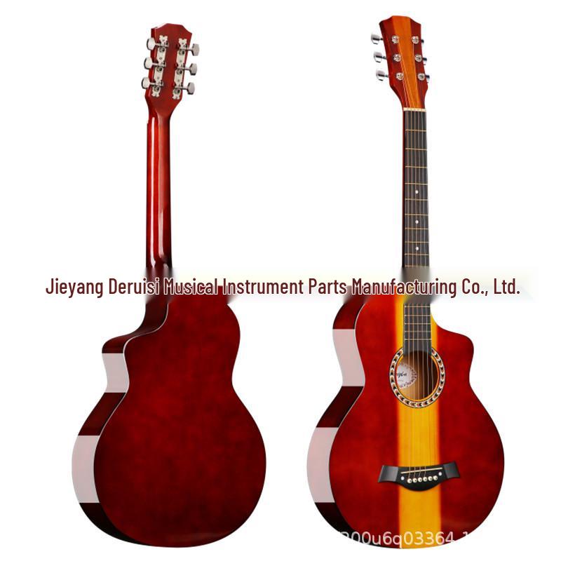 38-дюймовая градиентная липовая фолк-гитара - Инструмент для практики начинающих