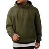 Men's Casual Solid-color Hooded Long-sleeved Pocket Sweatshirt , Men's Fleece And Thickened Warm Semi-zippered Sweatshirt Jacket