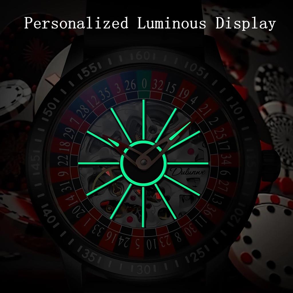 Креативные вращающиеся полые циферблаты полностью автоматические водонепроницаемые светящиеся мужские модные механические часы подарок на день святого валентина подарок на день рождения часы