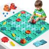 Настольная игра Burgkidz «Логический строитель дорог» 56x56 см, большой лабиринт-головоломка, для нескольких игроков, интерактивная семейная игрушка, подарок для мальчиков и девочек от 4 лет