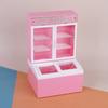 1:12 Dollhouse Miniature Beverage Freezer Glowing Supermarket Ice Cream Cabinet Model Decor Toy Doll House Accessories
