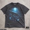 Футболка Deep Sea Whale Comfort Colors®, Футболка с графическим изображением кита в океане, Винтажная футболка с морской жизнью, Подарок с подводной эстетикой медуз