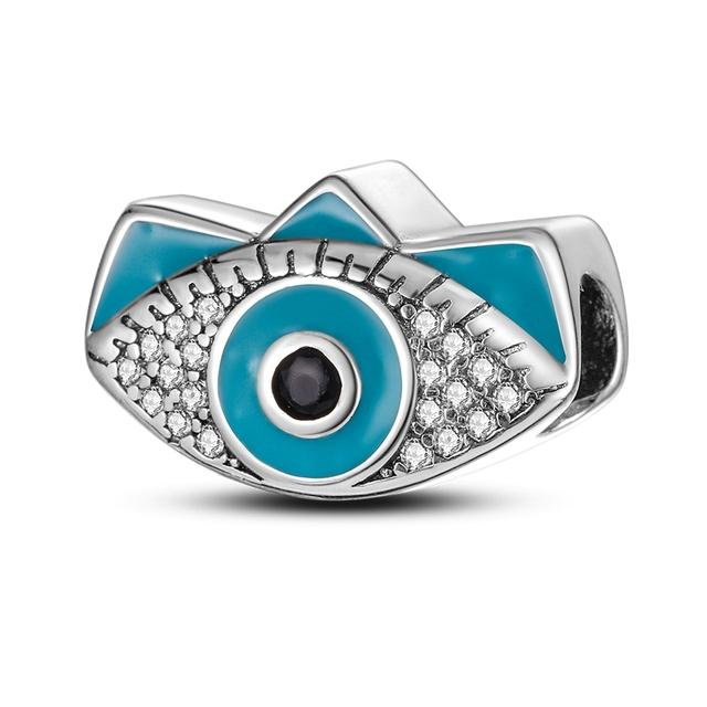 925 Серебряный защитный Хамса Хамса Рука Фатимы Марии Мириам Подвески подходят для модного браслета DIY Глаз Провидения Бусины