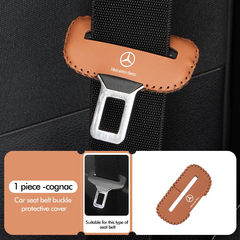 Car Seat Belt Buckle Protector Cover Anti-Scratch Accessories For Mercedes Benz C180 C300 W124 W176 W177 C200 C260 GLC CLE CLA QRSTV1 