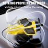 Solar Powered Airplane Car Decor Dynamic Dashboard Ornament with Gliding Motion Silent Propeller Rotating  Small Airplane Drift Accessories
