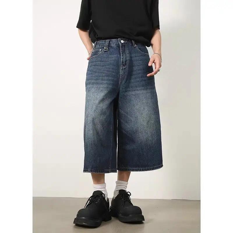 Vintage Loose Jorts Jeans Y2k Streetwear Oversize Shorts Denim Pants Korean Baggy Grunge Trouser Summer Neutral