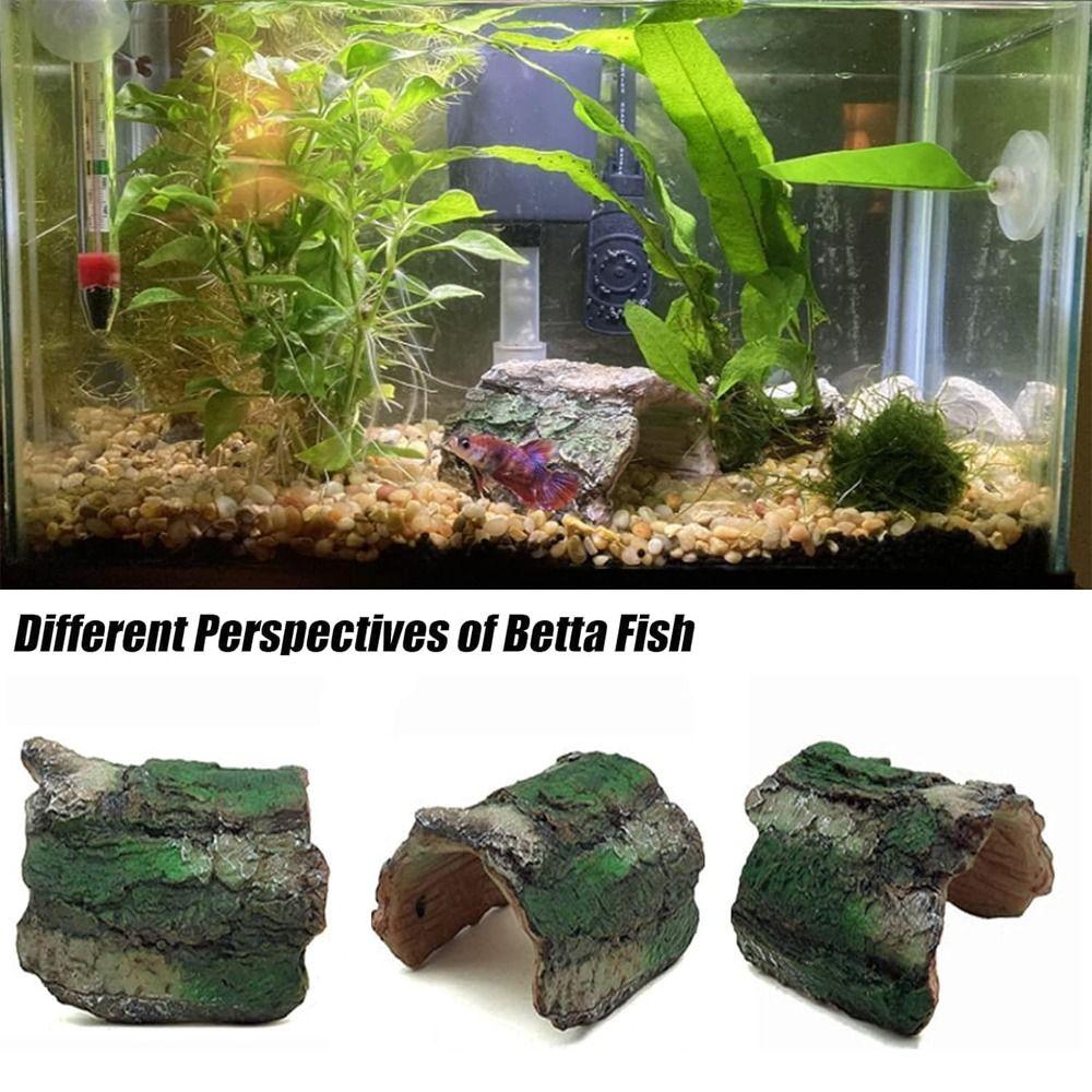 Simulation Tree Hole Shelter Escape Cave Lizard Hideaway Shelter Reptile Cave Terrarium Decoration