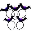 Fashion Ornaments Festival Creepy LED Up Hair Light Headband Band Bat Headwear Halloween Bar Party Props