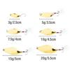Gold Silver Artificial Bait 5g 7.5g 10g 15g 20g Treble Hook New Trout Pike