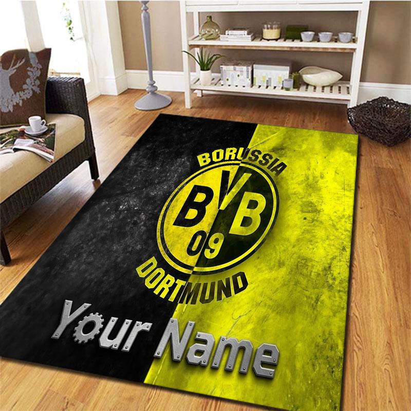 Borussia Custom Name Carpet Rug for Living Room Bedroom Home Sofa Decoration,Kids play Non-slip Floor Mat