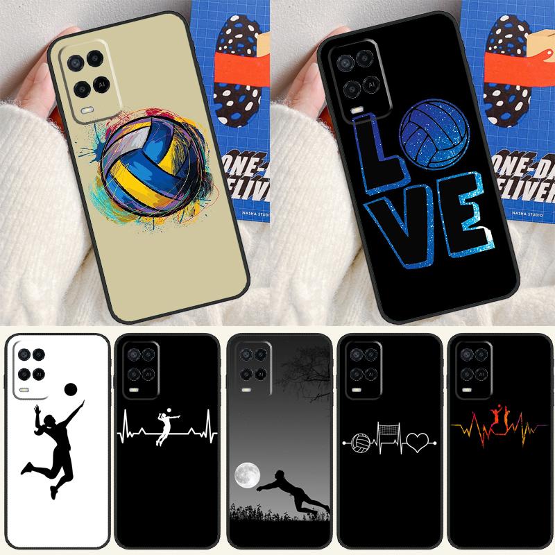 Спортивный чехол для волейбола для Oppo A16 A76 A96 A58 A78 A98 A5 A9 A91 A15 A17 A77 A52 A72 A74 A94 A54S A57S