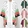 Men Women Anime Kimono Kamado Robe Japan Cosplay Costume Cardigan Demon Slayer Kimetsu No Yaiba Haori Yukata Unisex Cool Top Coat