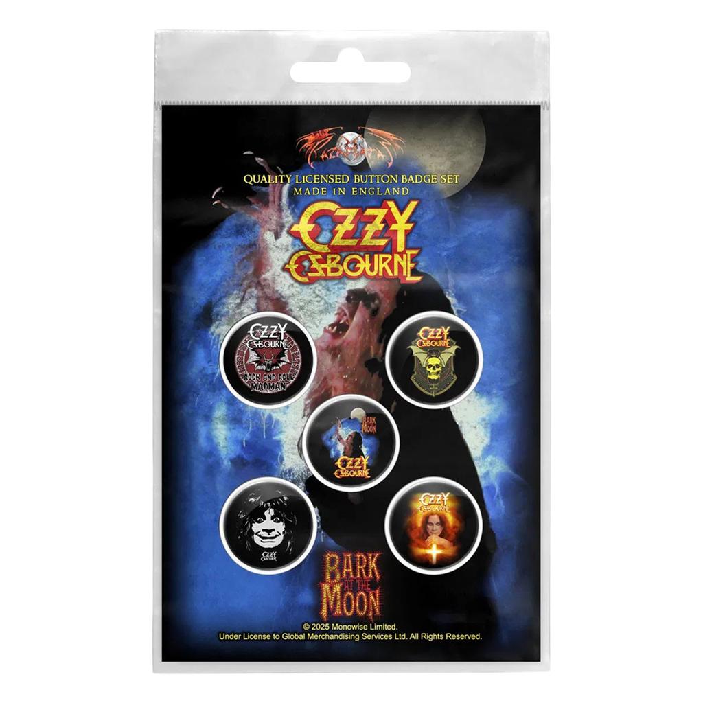 Ozzy Osbourne Bark At The Moon Button Badge (Pack of 5)