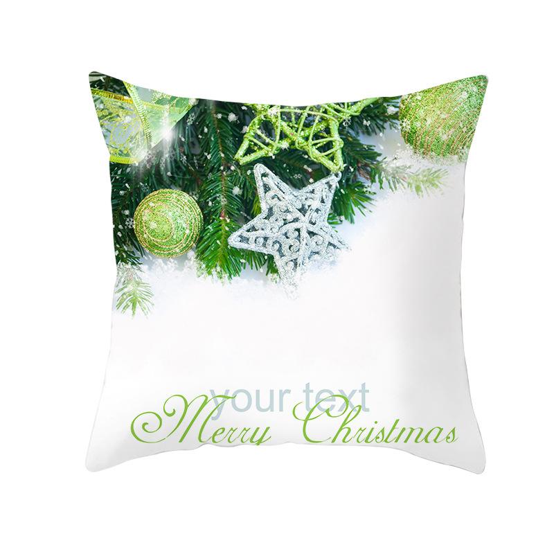 Fresh Green Christmas Pillow Cover Home Ornament Pillow Sleeping Pillow Cushion Cover Premium Durable Quality Useful