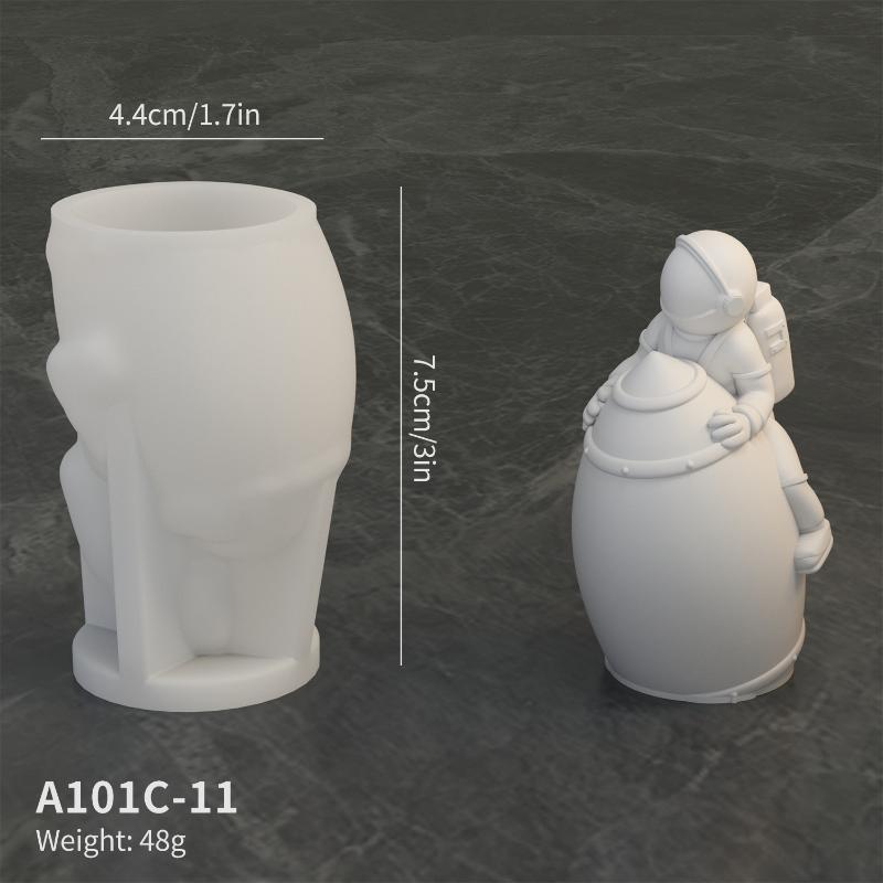 3D Космический Астронавт Силиконовые Формы для Свечей Мягкие Легко Извлекаются Ручная Работа Космическая Тема Гипсовые Поделки Форма для Смолы Цемента
