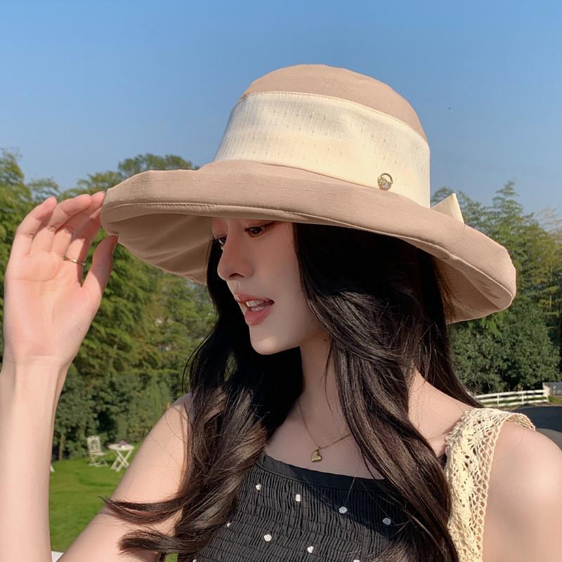 Summer Sun Protection Hat For Women With Wide Brim And Butterfly Knot For Outdoor Fashion And Travel