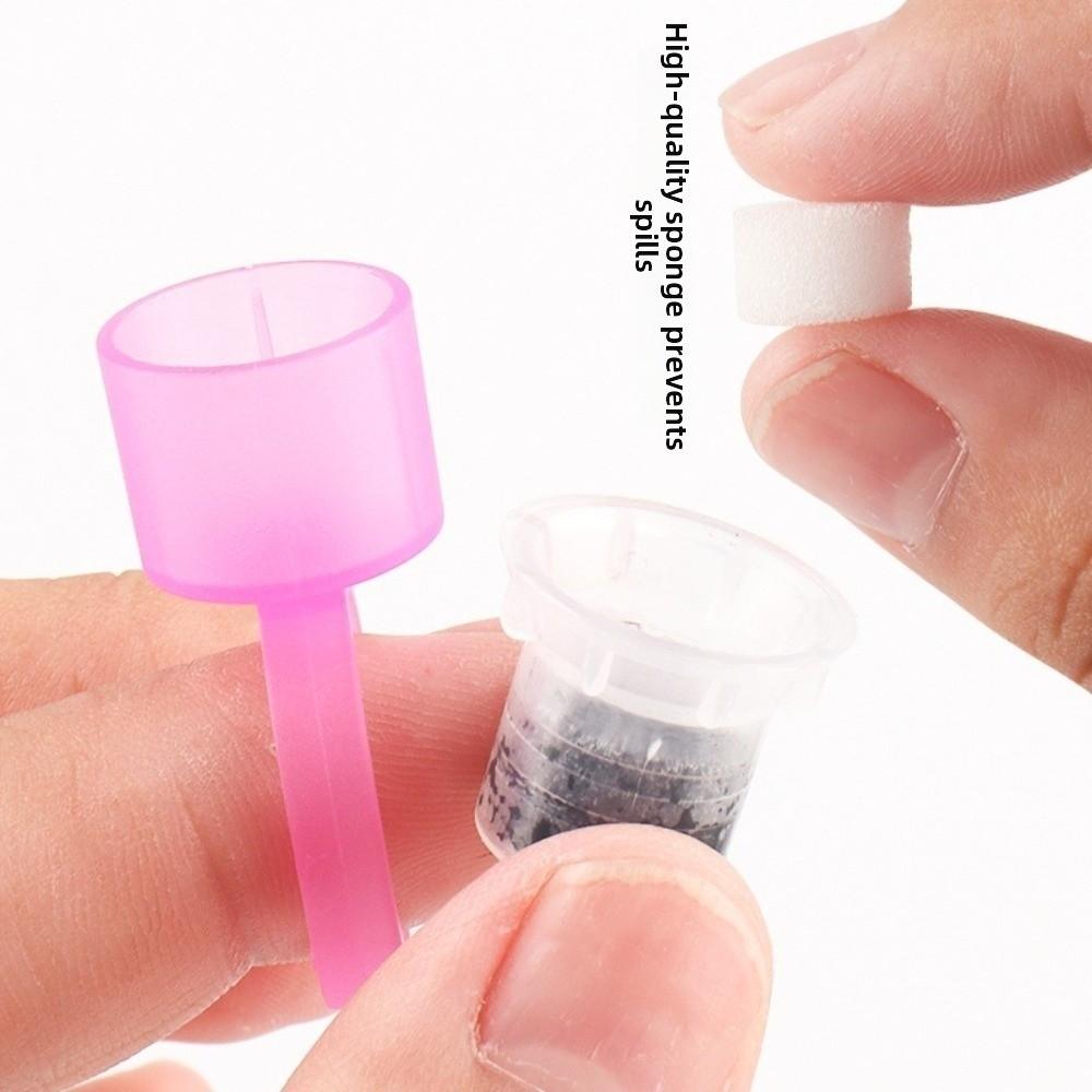 With Sponge Disposable Tattoo Ring Cup No Divider Permanent Makeup Tattoo Ink Cups Tattoo Supplies