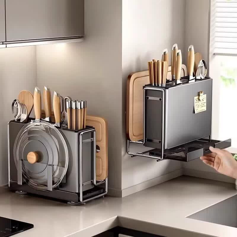 Qiwei Multi-functional Wall-Mounted Kitchen Organizer