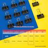 Deli 25mm Black Metal Binder Clips (48-pack)