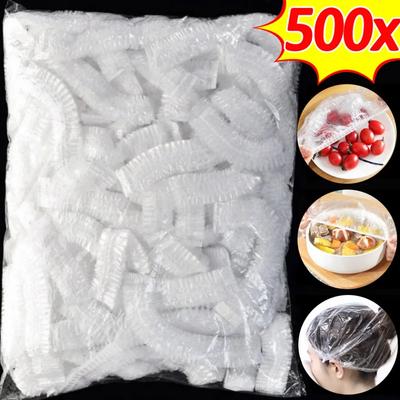 500/10 шт одноразовая пленка для сохранения свежести кухонные чехлы для хранения продуктов мешки для мисок эластичные пластиковые крышки для тарелок вакуумные пакеты