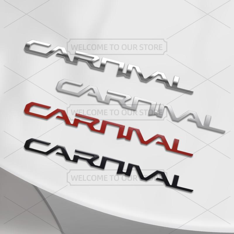 AABJD1 Car 3D Metal For KIA Carnival KA4 Hybrid GT Line Body Emblem Badge Decals Auto Tail Sticker Decorative Accessories