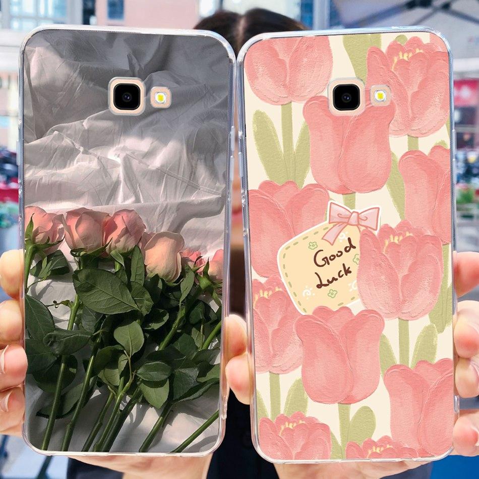 For Samsung Galaxy J4 Plus 2018 Case Samsung J4+ J4 Core J 4 J4Core Elegant Flower Butterfly Painted Soft Silicone Phone Cases