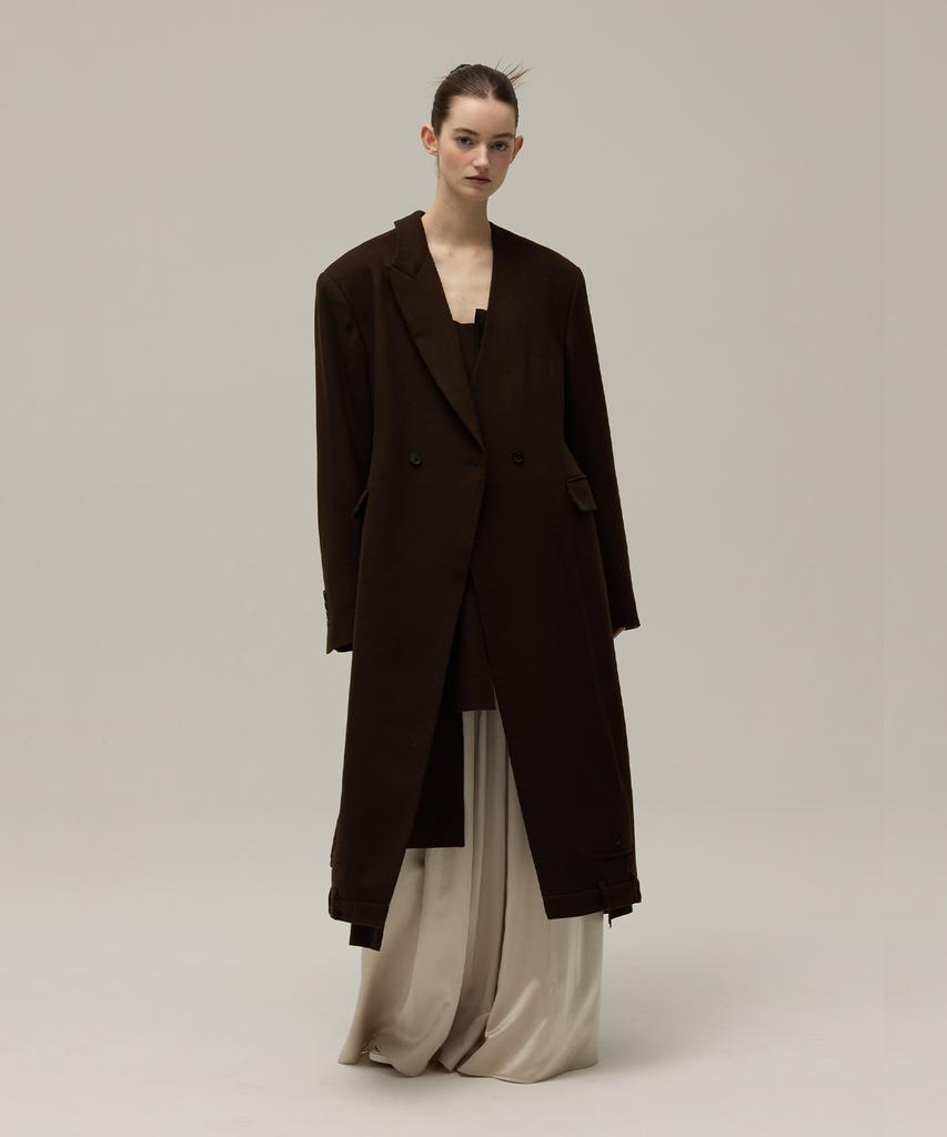 MMAM Signature Pants Detail Wool Coat