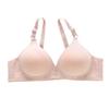 Gathering Stripe Soft Molded Cup Bra for Middle-Aged and Elderly Women