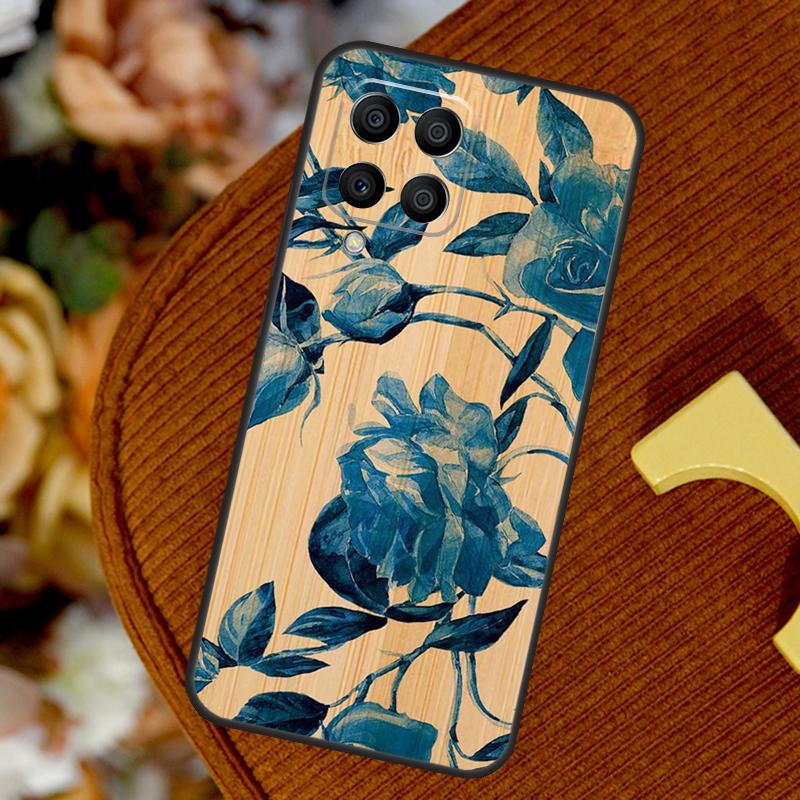 Tree Flower Bamboo Wood For Samsung Galaxy M32 M52 M12 M55 M15 M13 M23 M33 M53 M20 M21 M51 M34 M54 M30s M31s Case