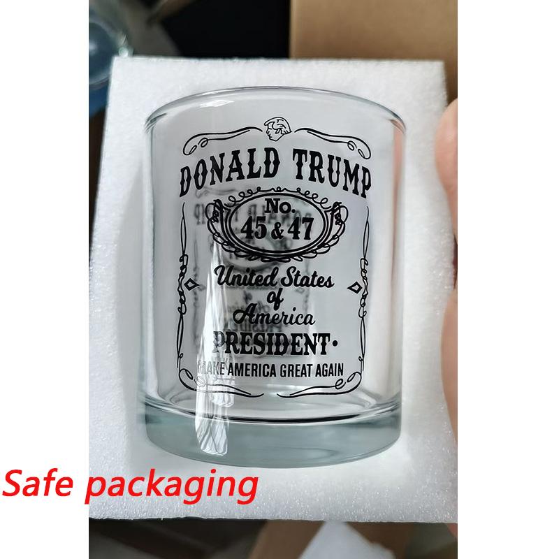 1/2 шт. стеклянный стакан для виски Trump, прозрачный бокал для вина, бренди, лазерная гравировка, президентские очки Trump, забавный уникальный подарок папе, 315 мл