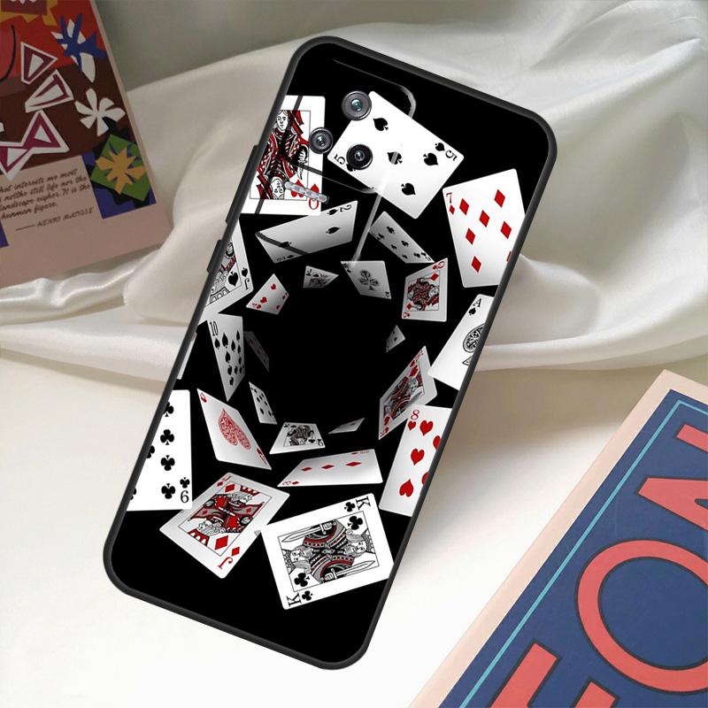 Poker Playing Card Case For POCO X6 Pro X3 X5 F3 F5 M5s M6 Pro Xiaomi 14 Ultra 11T 12T 13T Pro 12 13 Lite Cover