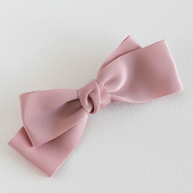pearlymore ribbed ribbon hairpin (pink)