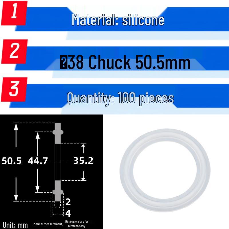 Silicone Quick-Release Sealing Ring & PTFE EPDM Fluoro Rubber Gasket Set