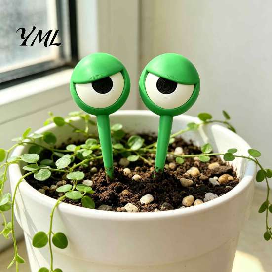 Unique Garden Ornaments for Pots 3D Printed Funny Eye Plant Stakes, Cartoon Stake, Whimsical Indoor Fun Art Potted Flowers Decor, Novelty Flower