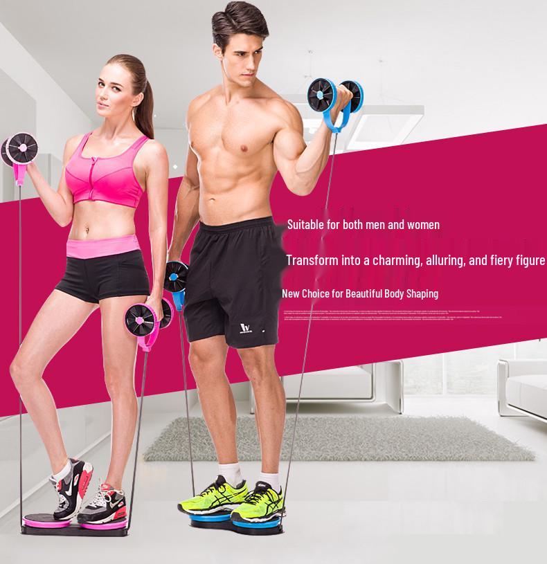 Складное многофункциональное колесо для пресса с тяговым канатом для домашнего фитнеса