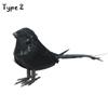 Model Party Event Supplies Artificial Crows Halloween Ornament Lifelike Black Bird Feathered Raven