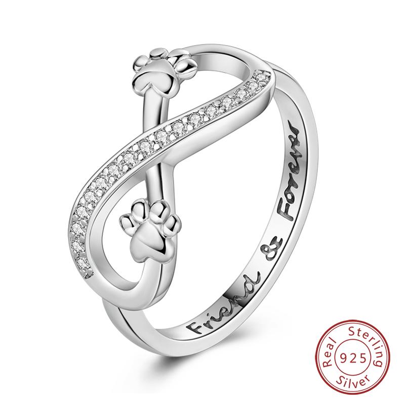 925 Sterling Silver Heart Shaped Infinite Minimalist Rings Hollow Celtic Knot Rings for Women Elegant Engagement Wedding Jewelry